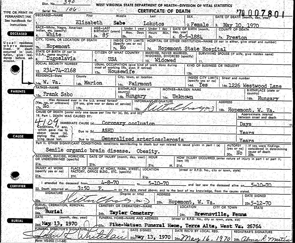 death cert
